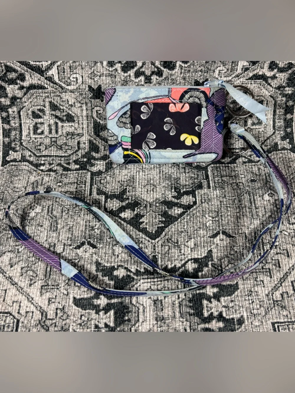 Vera Bradley lanyard and ID case in Butterfly‎ By pattern